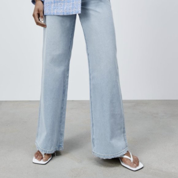 Zara Pants - Zara Wide Leg High Rise Jeans 4-S